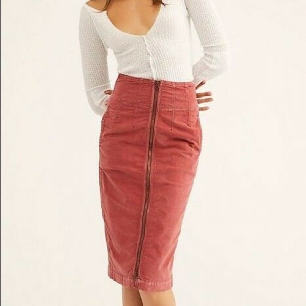 Free People “I Want it All” corduroy midi skirt - Picture 1 of 7